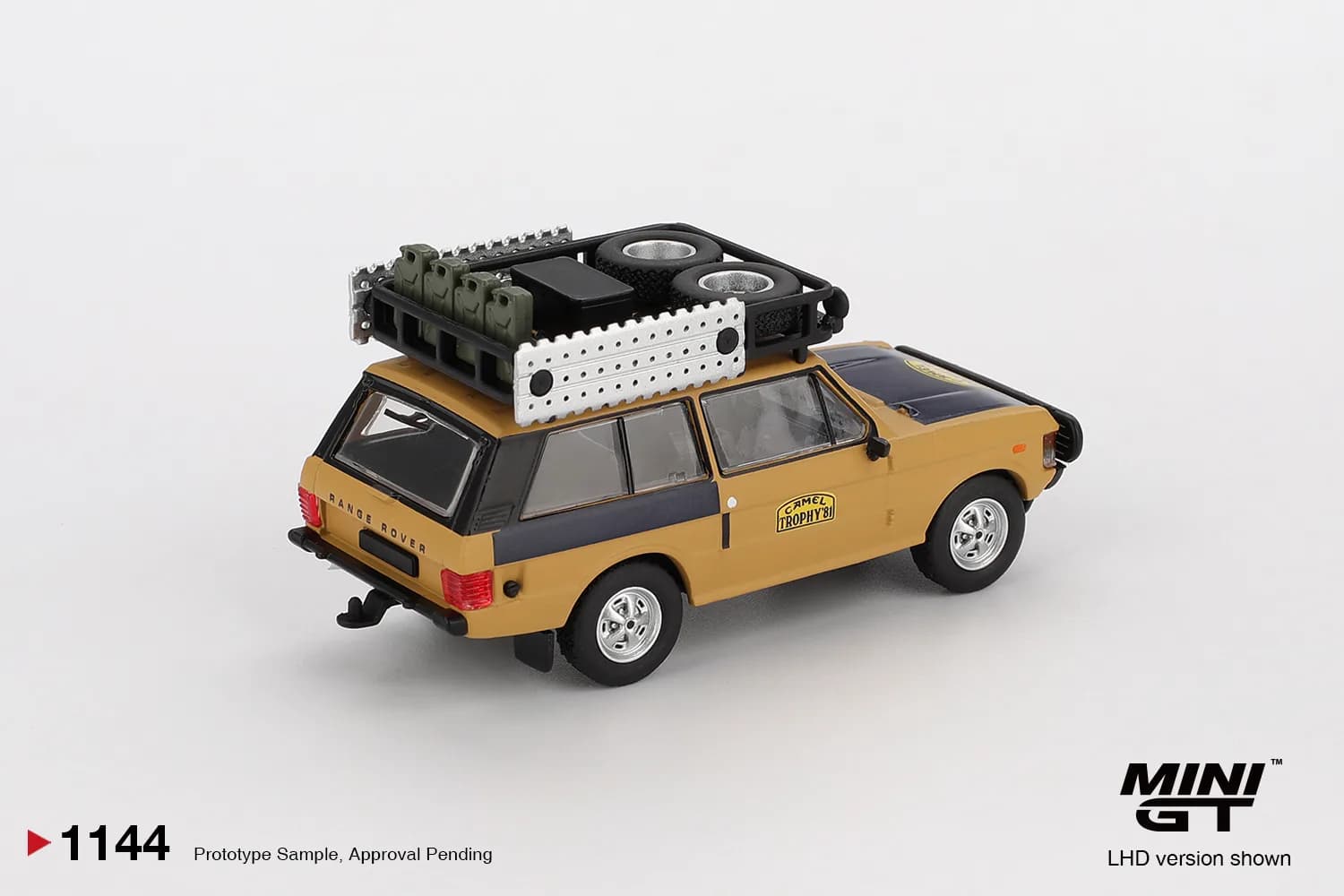 Range Rover 1981 Camel Trophy Sumatra C.Swoboda & K.Mentel Winner - Mini GT diecast model view 3