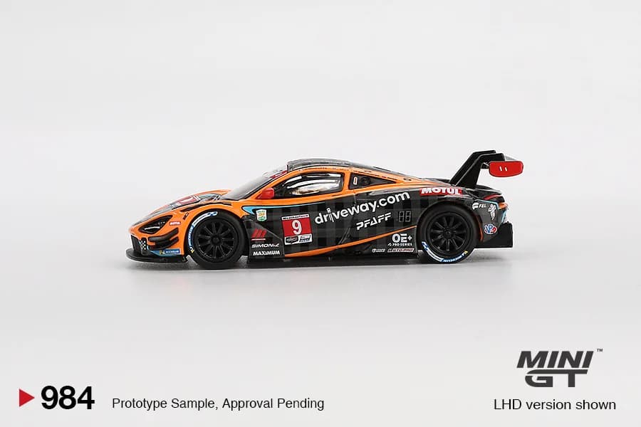 McLaren 720S GT3 Evo Pfaff Motorsports 2024 IMSA Daytona 24 Hrs - Mini GT diecast model view 2