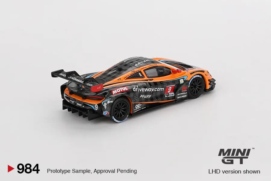 McLaren 720S GT3 Evo Pfaff Motorsports 2024 IMSA Daytona 24 Hrs - Mini GT diecast model view 3