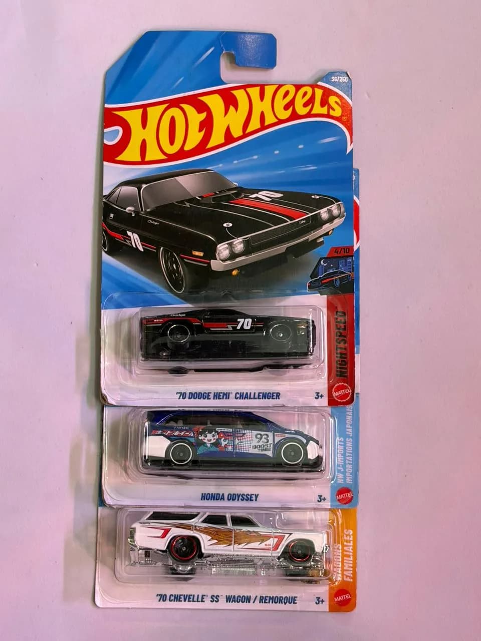 70 Dodge hemi challenger set 3 - Hot Wheels 1/64 Scale Diecast Model