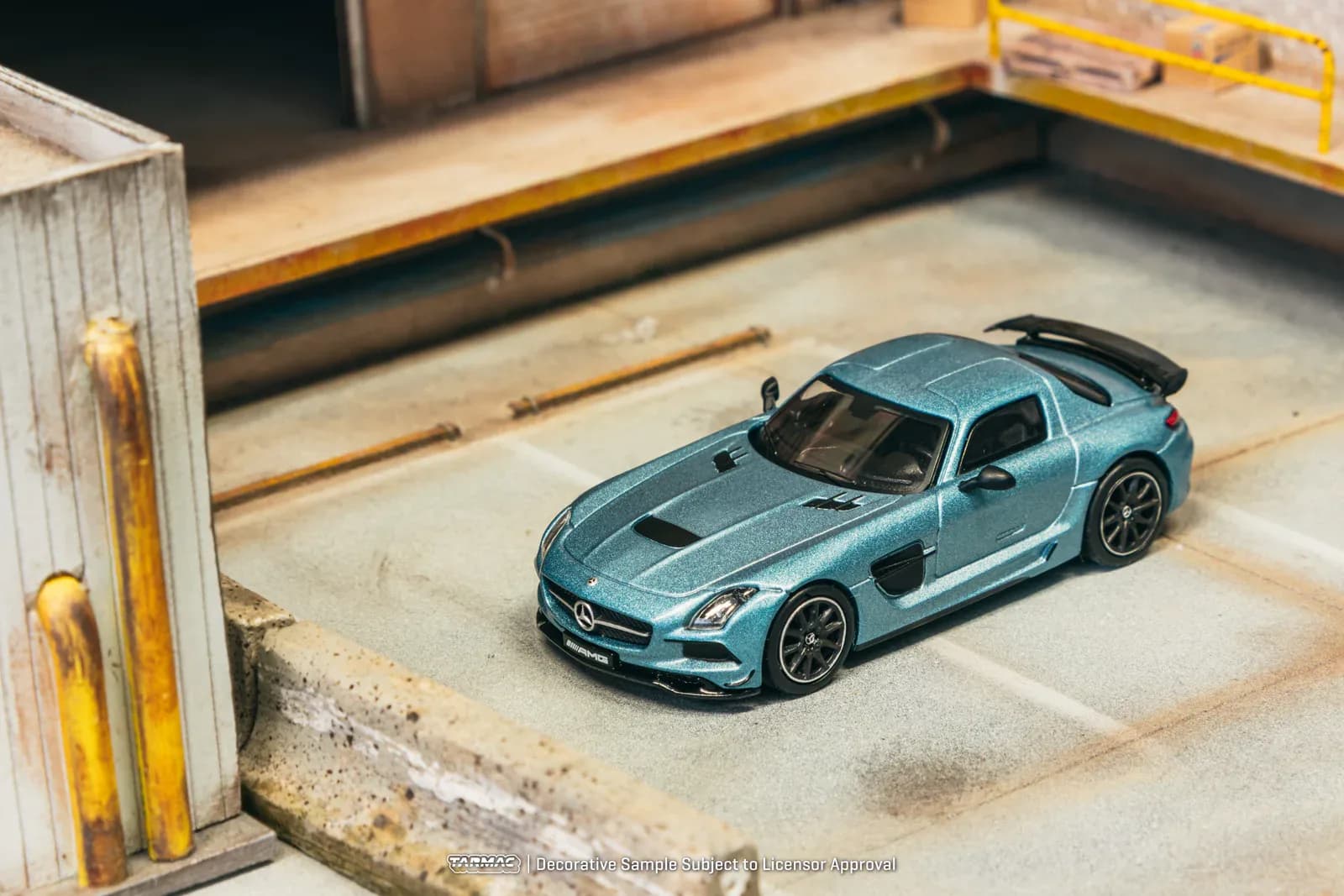 Mercedes-Benz SLS AMG Coupé Black Series Matte Blue - Tarmac Works GLOBAL64 - Tarmac Works 1/64 Scale Diecast Model