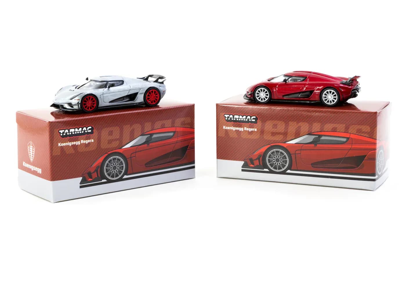 Koenigsegg Regera Red Metallic - Tarmac Works GLOBAL64 - Tarmac Works diecast model view 4