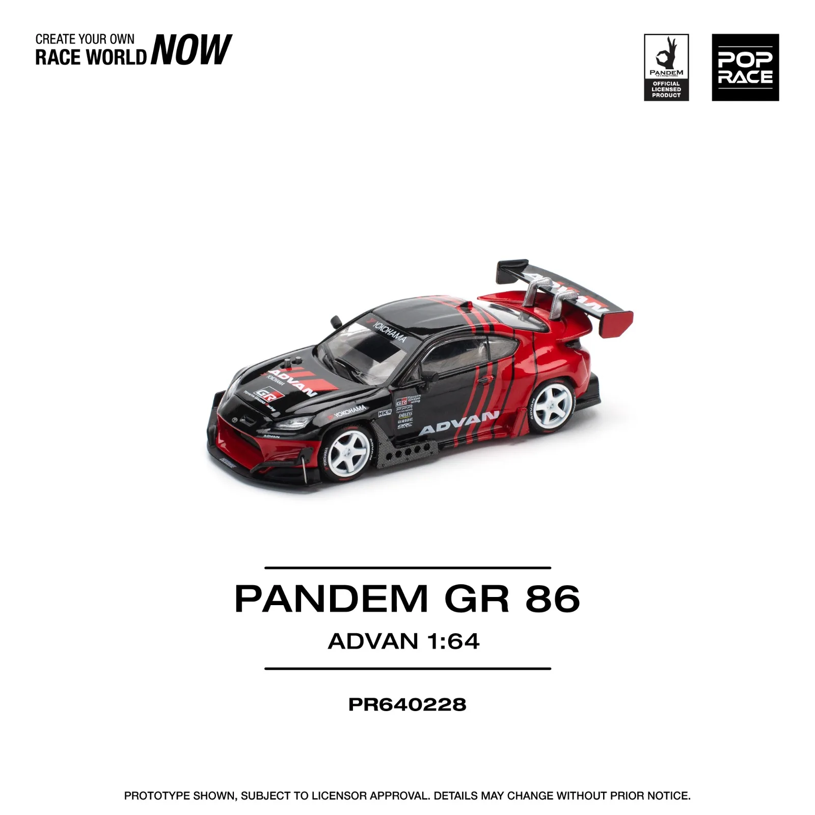 POP RACE PANDEM GR 86 - ADVAN - Pop Race diecast model view 2