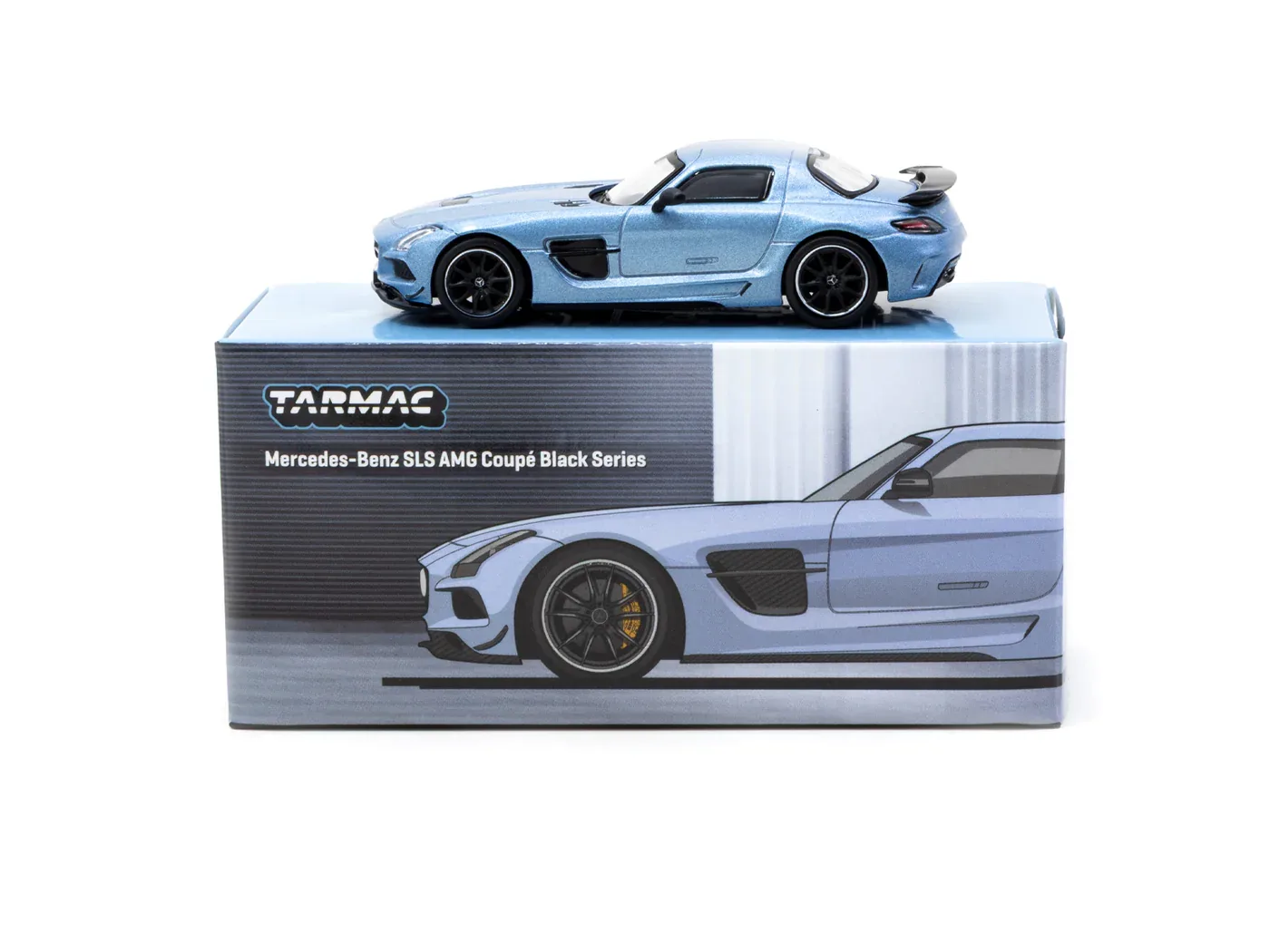 Mercedes-Benz SLS AMG Coupé Black Series Matte Blue - Tarmac Works GLOBAL64 - Tarmac Works diecast model view 3