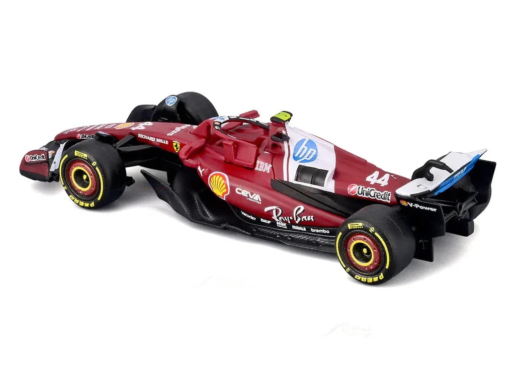 Bburago Ferrari SF25 Lewis Hamilton #44 Formula Racing Car - Bburago diecast model view 3