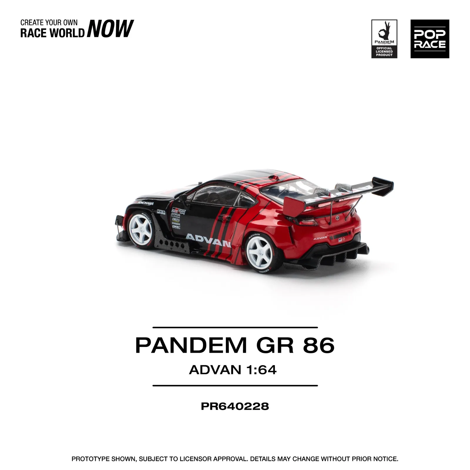 POP RACE PANDEM GR 86 - ADVAN - Pop Race diecast model view 3