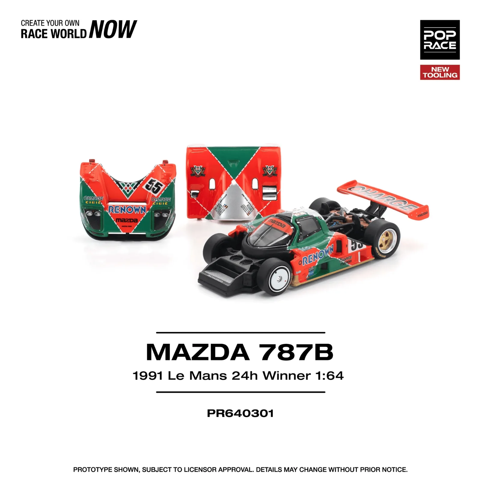 Mazda 787B Le Mans 1991 - Pop Race diecast model view 2