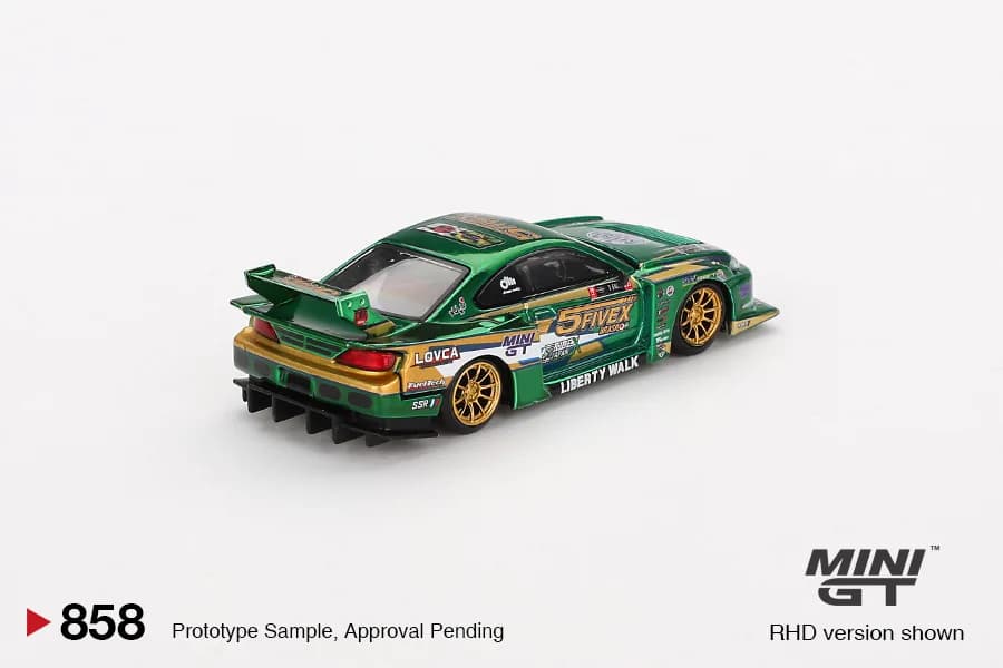Nissan LB-Super Silhouette S15 SILVIA LBWK 2024 Fausto Racing - Mini GT diecast model view 3