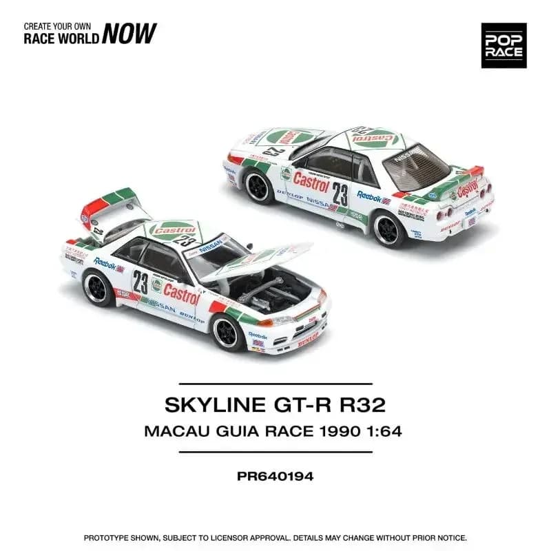 POP RACE SKYLINE GT-R R32 MACAU GUIA RACE 1990 - Pop Race diecast model view 2