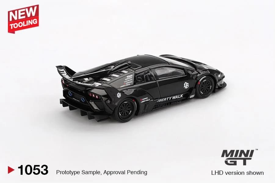 Lamborghini LB-Silhouette WORKS MURCIELAGO GT Evo Black - Mini GT diecast model view 3