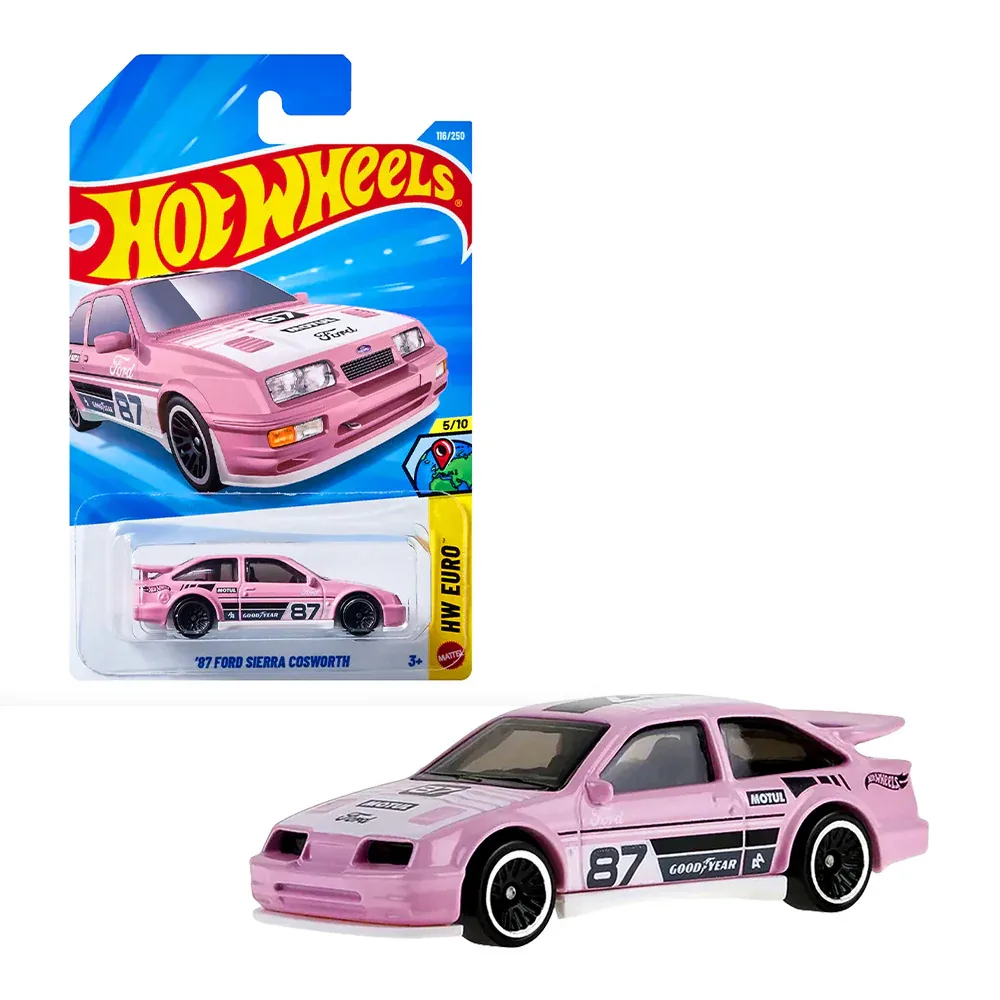 '87 Ford Sierra Cosworth (Pink), Hot Wheels Basic Car Collection by Mattel - Hot Wheels 1/64 Scale Diecast Model