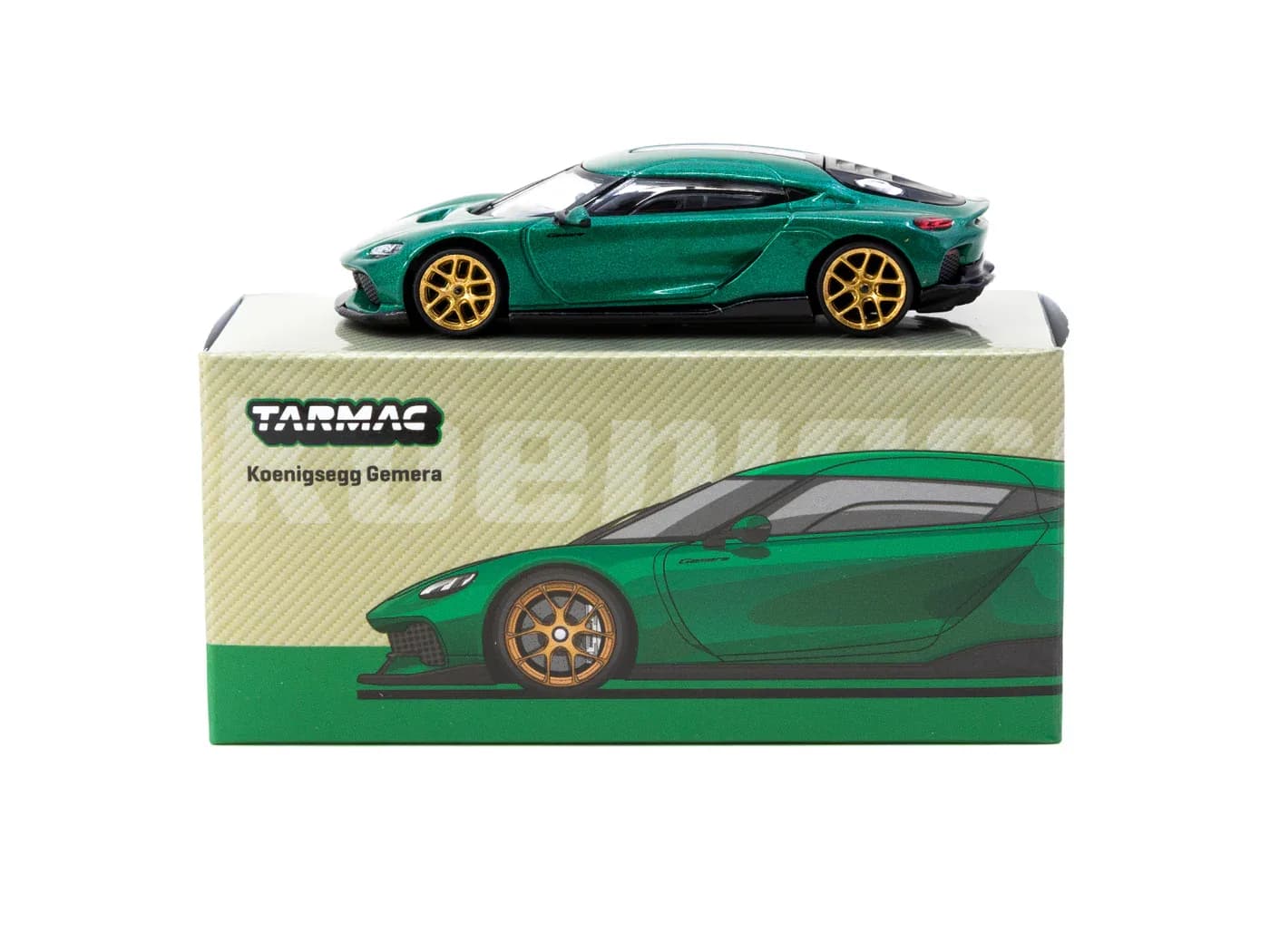 Koenigsegg Gemera Green - Tarmac Works GLOBAL64 - Tarmac Works diecast model view 2