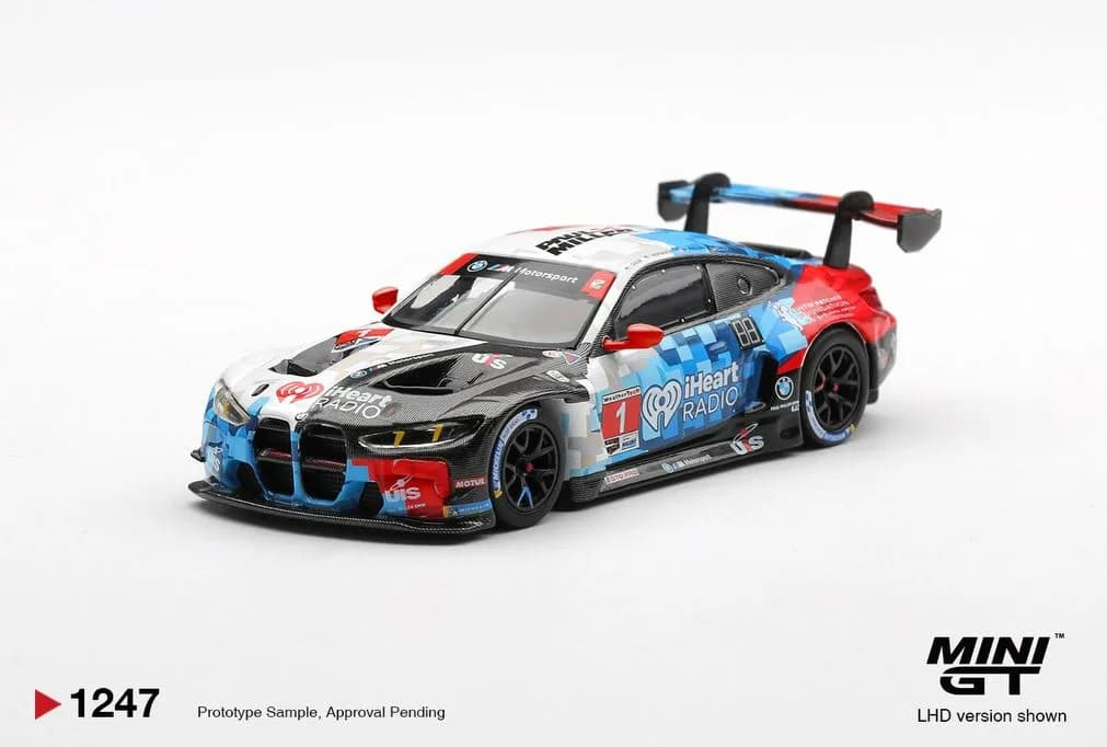 BMW M4 GT3 EVO 1 Paul Miller I radio 24 hours Daytona 2025 version - Mini GT 1/64 Scale Diecast Model
