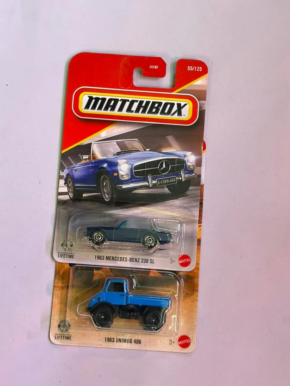 1963 MERCEDES-BENZ 230 SL set 1 - Matchbox 1/64 Scale Diecast Model