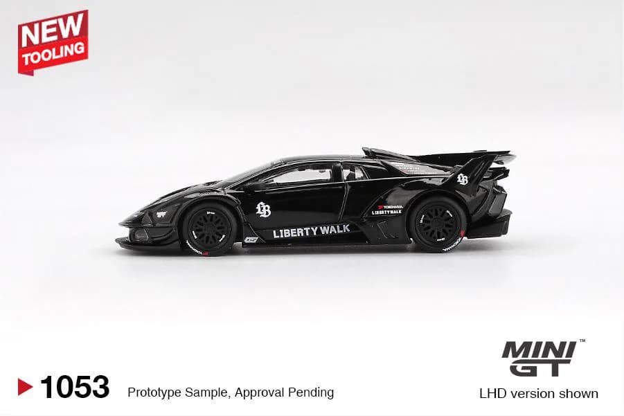 Lamborghini LB-Silhouette WORKS MURCIELAGO GT Evo Black - Mini GT diecast model view 2