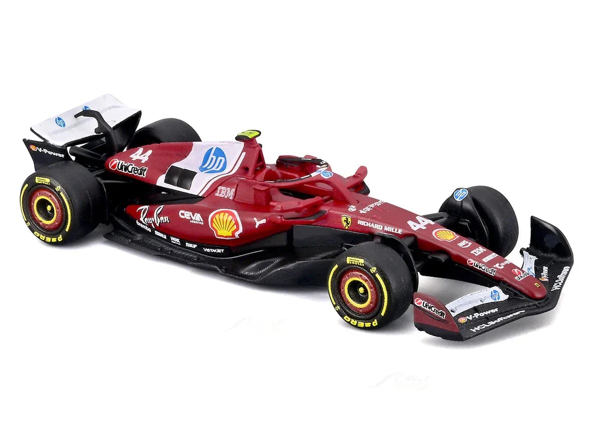 Bburago Ferrari SF25 Lewis Hamilton #44 Formula Racing Car - Bburago 1/64 Scale Diecast Model