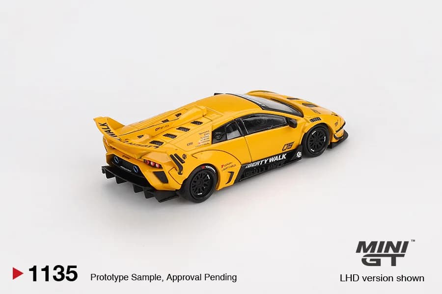 Lamborghini LB-Silhouette WORKS MURCIELAGO GT Evo Yellow - Mini GT diecast model view 2