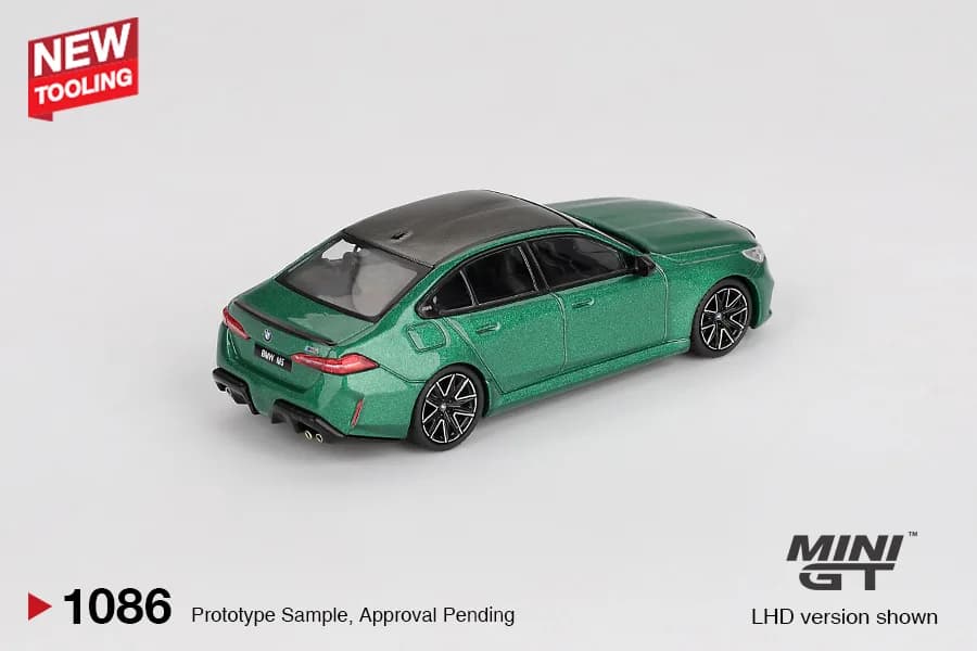 BMW M5 Isle of Man Green Metallic - Mini GT diecast model view 2