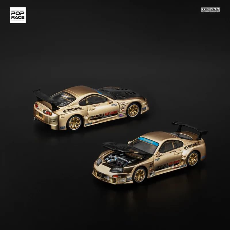 POP Race TOP SECRET GT300 SUPRA CARBON HOOD - Pop Race diecast model view 2