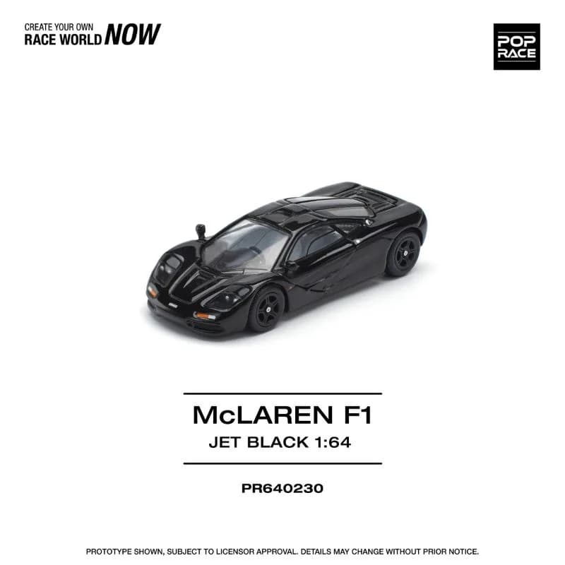 POP RACE McLAREN F1  JET BLACK - Pop Race 1/64 Scale Diecast Model