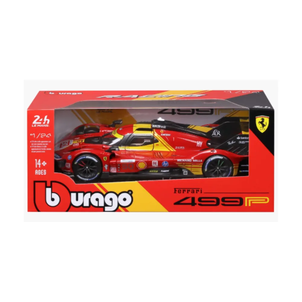 Bburago Racing Scale #50 Ferrari 499P 2024 24h LeMans Winner - Bburago 1/24 Scale Diecast Model