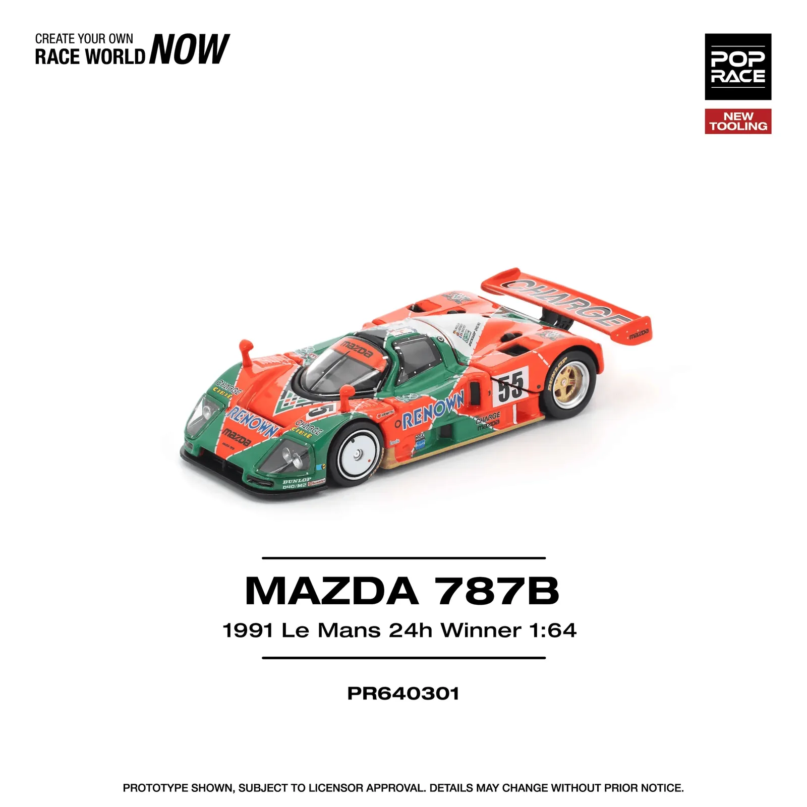 Mazda 787B Le Mans 1991 - Pop Race 1/64 Scale Diecast Model